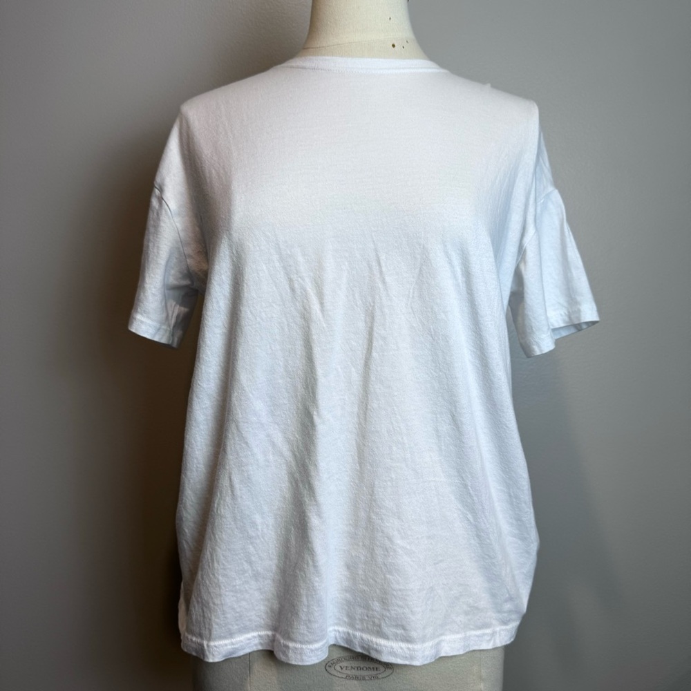 A&F Boyfriend Tee | Plain White | Abercrombie & Fitch